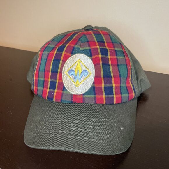 Webelos Hat Boy Scouts of America BSA Plaid Olive Green - M/L Hook And Loop Cap - Picture 1 of 11